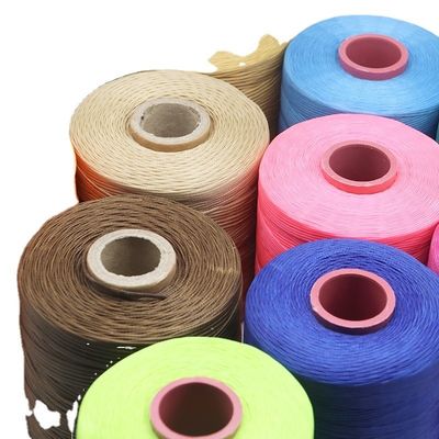 Amostra de 400 g de fio de cera plano trançado 0,7 mm fio de cera de poliéster material 210D/16 fios de cera
