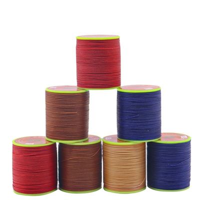 DIY Alta resistência Multicolor Polyester redondo de costura de couro de cera Bracelet Thread 3 Ply