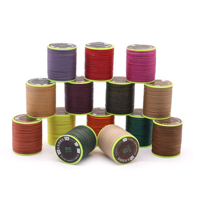 DIY Alta resistência Multicolor Polyester redondo de costura de couro de cera Bracelet Thread 3 Ply