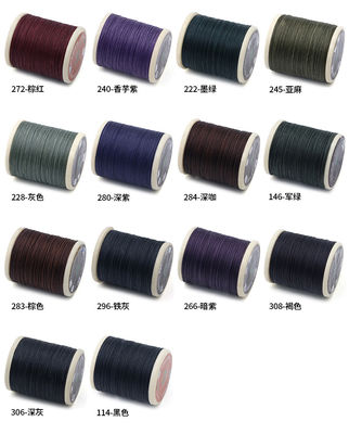 Costura à mão 30g Fios de cera redondos de um rolo para artesanato de couro DIY Poliéster de 0,55 mm