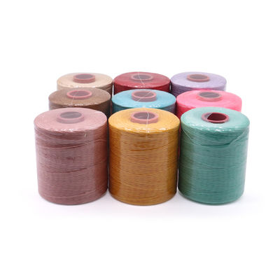 Alta Tenacidade 100% Fios de Poliéster Flat Waxed Braided Thread 0,8 mm 1 mm Impermeável Preto