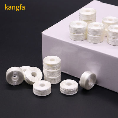Sustentável Universal 144pcs/caixa Branco/Negro 75D/2 100% Poliéster Pre-enrolado bobinas fios