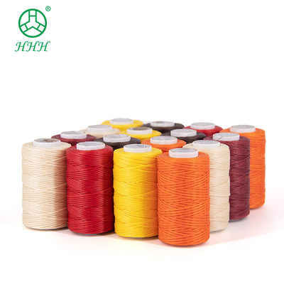 0.8 mm Fios de costura de poliéster de cera plana para costura de produtos de couro e duráveis