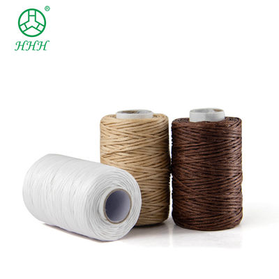 0.8 mm Fios de costura de poliéster de cera plana para costura de produtos de couro e duráveis