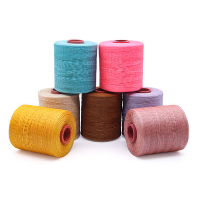 210D/16 Cordão de Fios de Poliéster Flat Waxed 1 mm para Fabricação de Calçados em Padrão Tintado