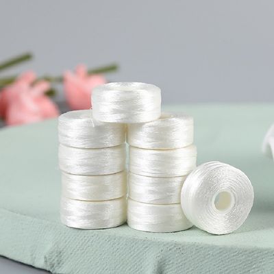 2cm Diâmetro bordado Fim de fio Branco sem borda L-tipo 75D/2 Shuttle Core Sewing Prefund Bobbin 6