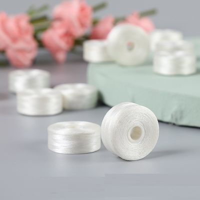 2cm Diâmetro bordado Fim de fio Branco sem borda L-tipo 75D/2 Shuttle Core Sewing Prefund Bobbin 6