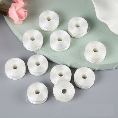 2cm Diâmetro bordado Fim de fio Branco sem borda L-tipo 75D/2 Shuttle Core Sewing Prefund Bobbin 6