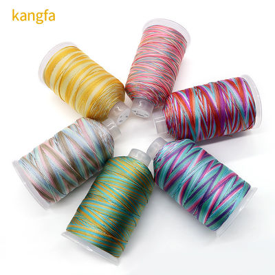 250g Fio de arco-íris multicolor 100% Poliéster para tecelagem Artesanato Fio de costura doméstico
