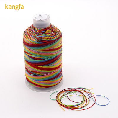250g Fio de arco-íris multicolor 100% Poliéster para tecelagem Artesanato Fio de costura doméstico