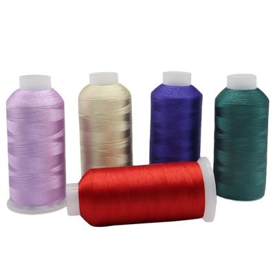 125G Fios de bordado 120D 5000Y Fios de poliéster para máquina de bordado de alta velocidade