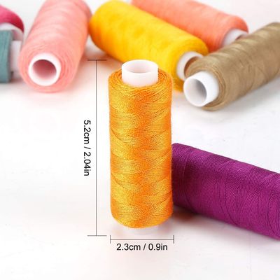 60 cores Rainbow Polyester Fios de costura para máquina de bricolagem bordados UV Proteção